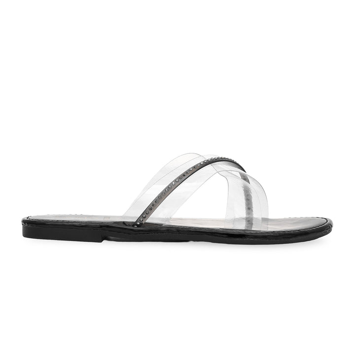 Black Casual Chappal CL1647