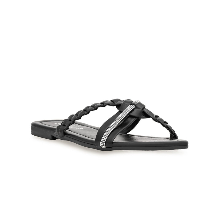 Black Casual Chappal CL1656