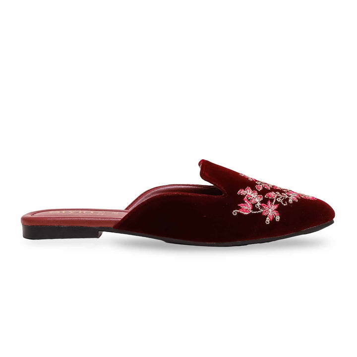 Maroon Back Open Chappal CL1854