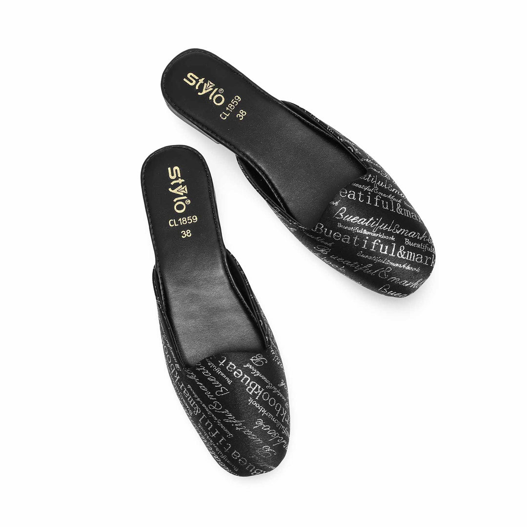 Black Back Open Chappal CL1859