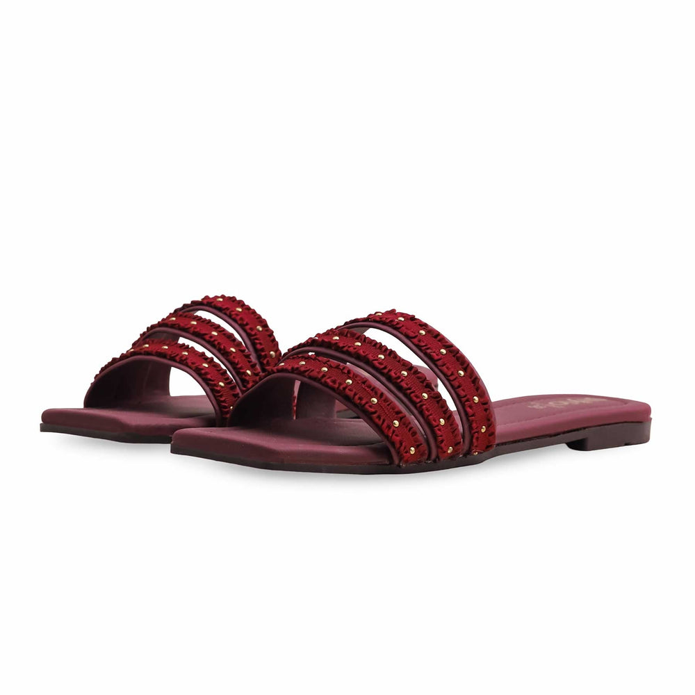 Maroon Casual Slipper CL1902