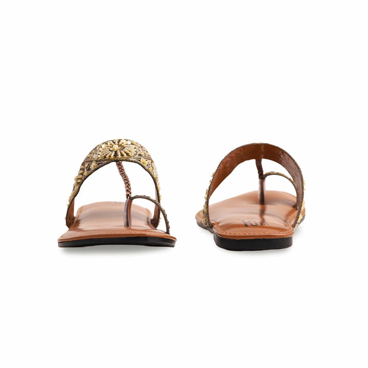 Brown Fancy Chappal EC0185