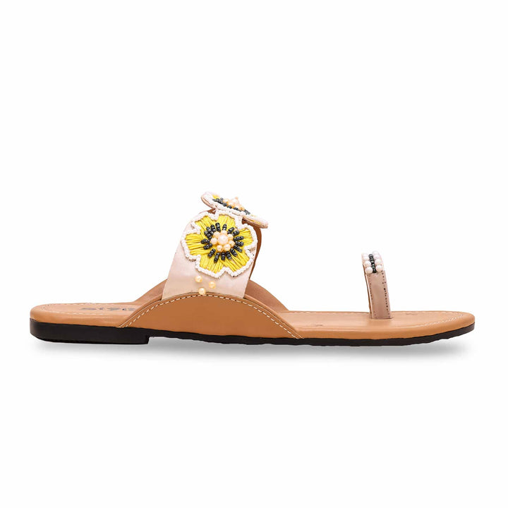 Yellow Ethnic Chappal EC0205