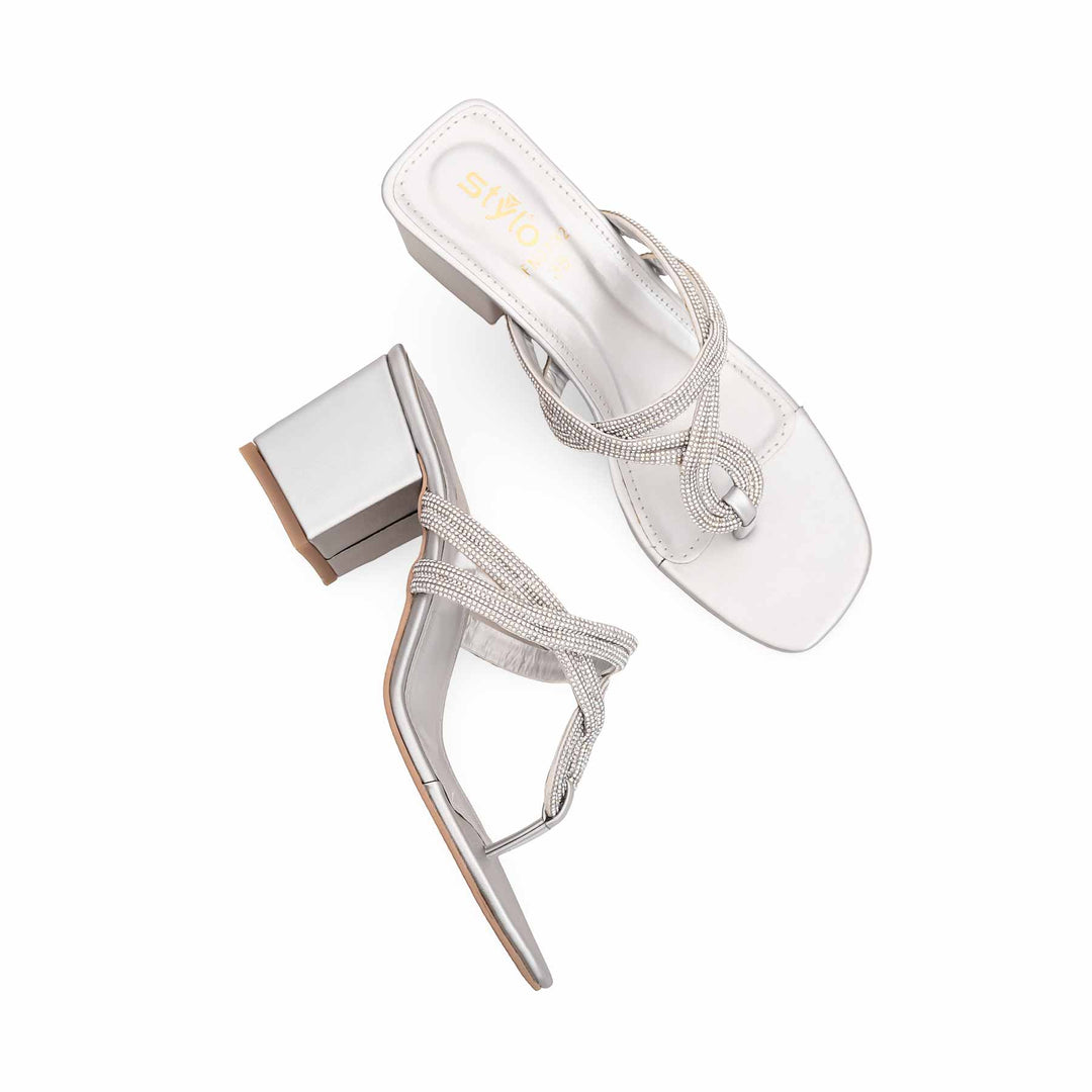 Silver Fancy Chappal FN0732