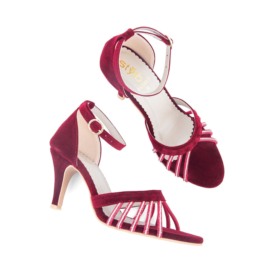 Maroon Fancy Sandal FN5817