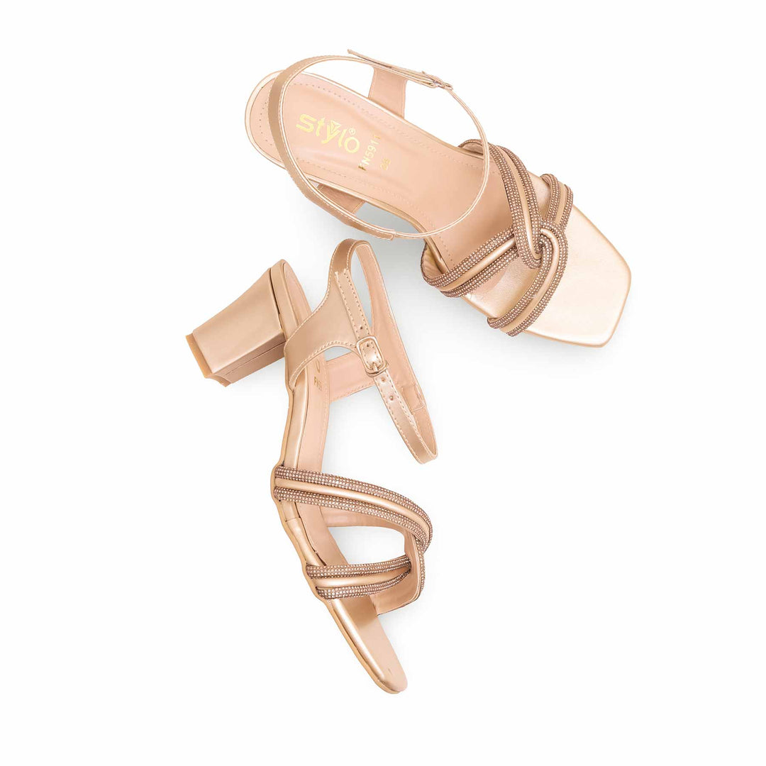 Golden Block Heel  Sandal FN5911