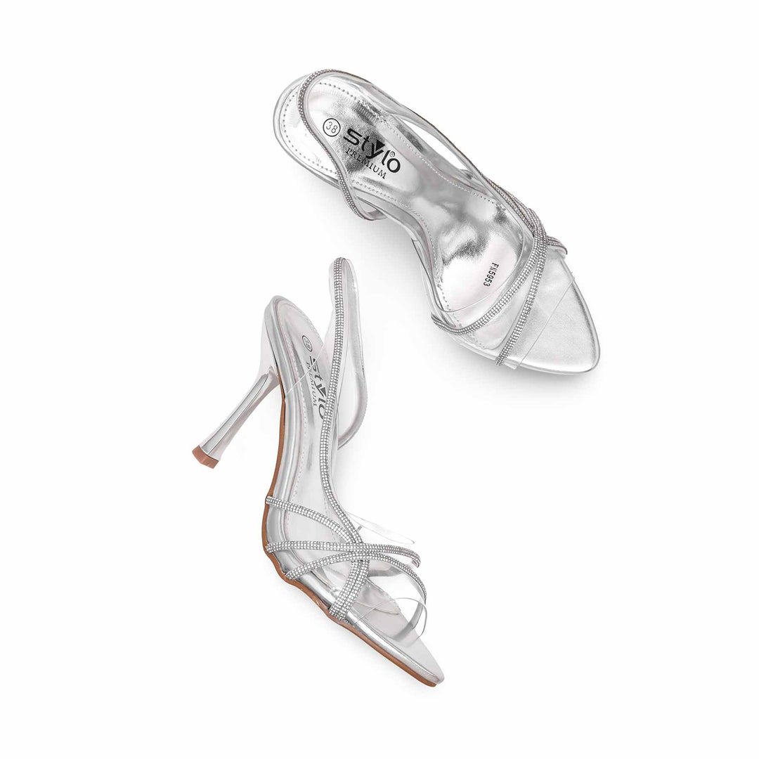 Silver Fancy Bridal Sandal FN5953