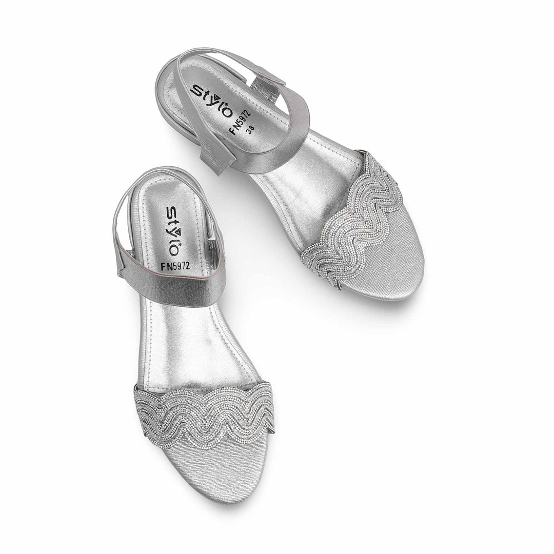 Silver Fancy Sandal FN5972