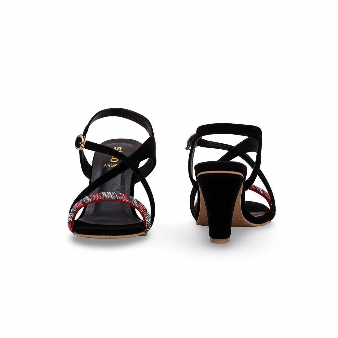 Black Fancy Sandal FN5974