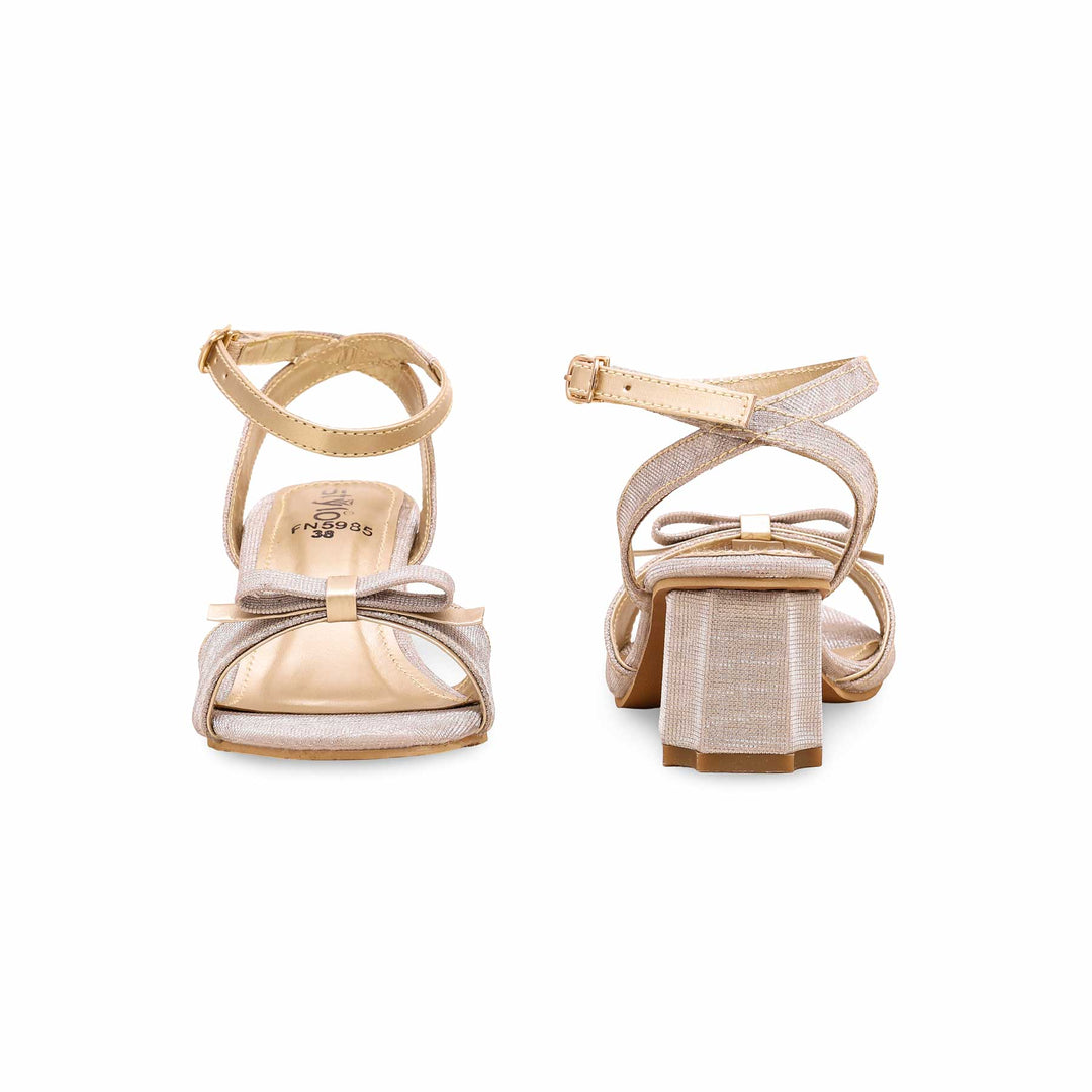 Golden Fancy Block Heel Sandal FN5985