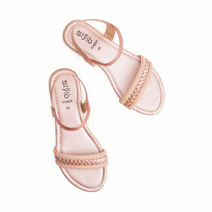 Peach Fancy Sandal For Women FN6007