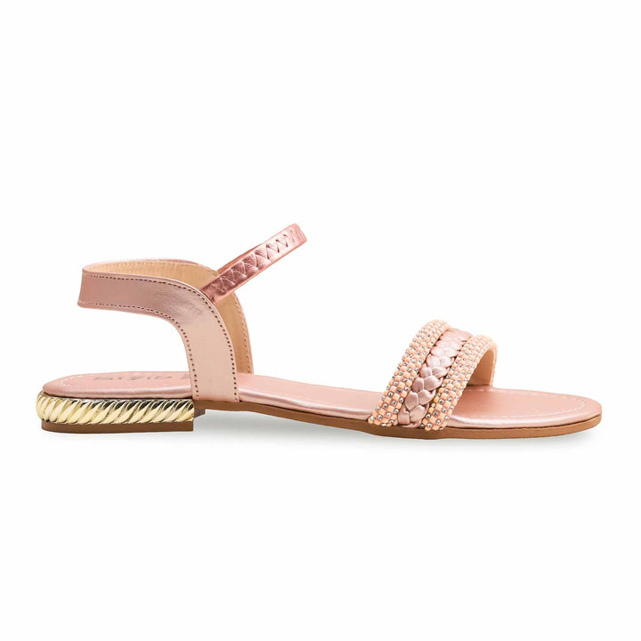 Peach Fancy Sandal For Women FN6007