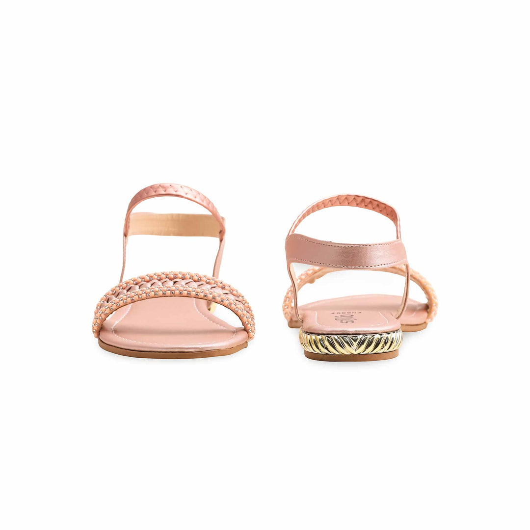 Peach Fancy Sandal For Women FN6007