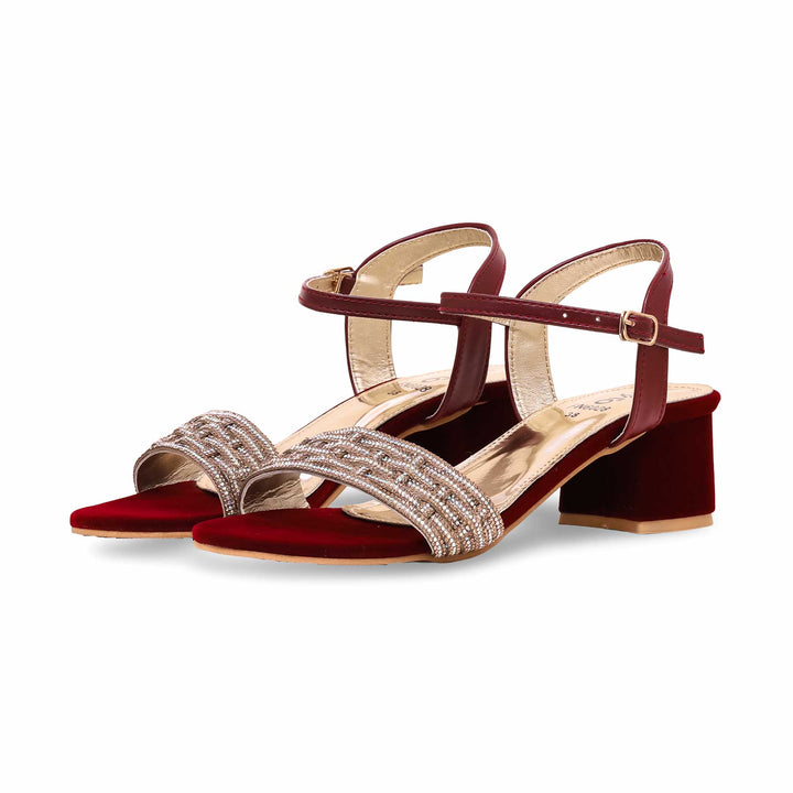 Maroon Fancy Sandal FN6028