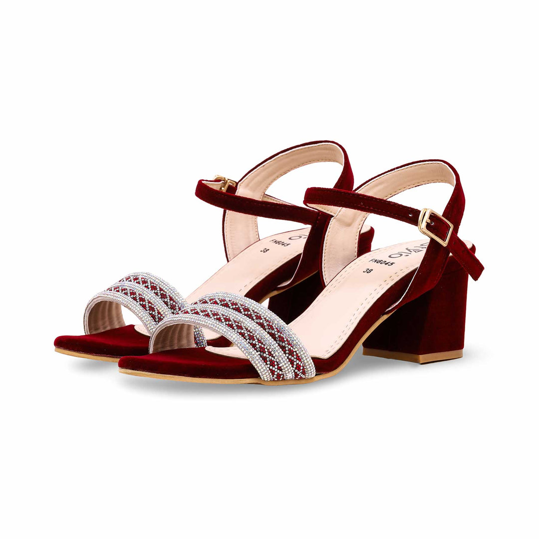 Maroon Fancy Sandal FN6045