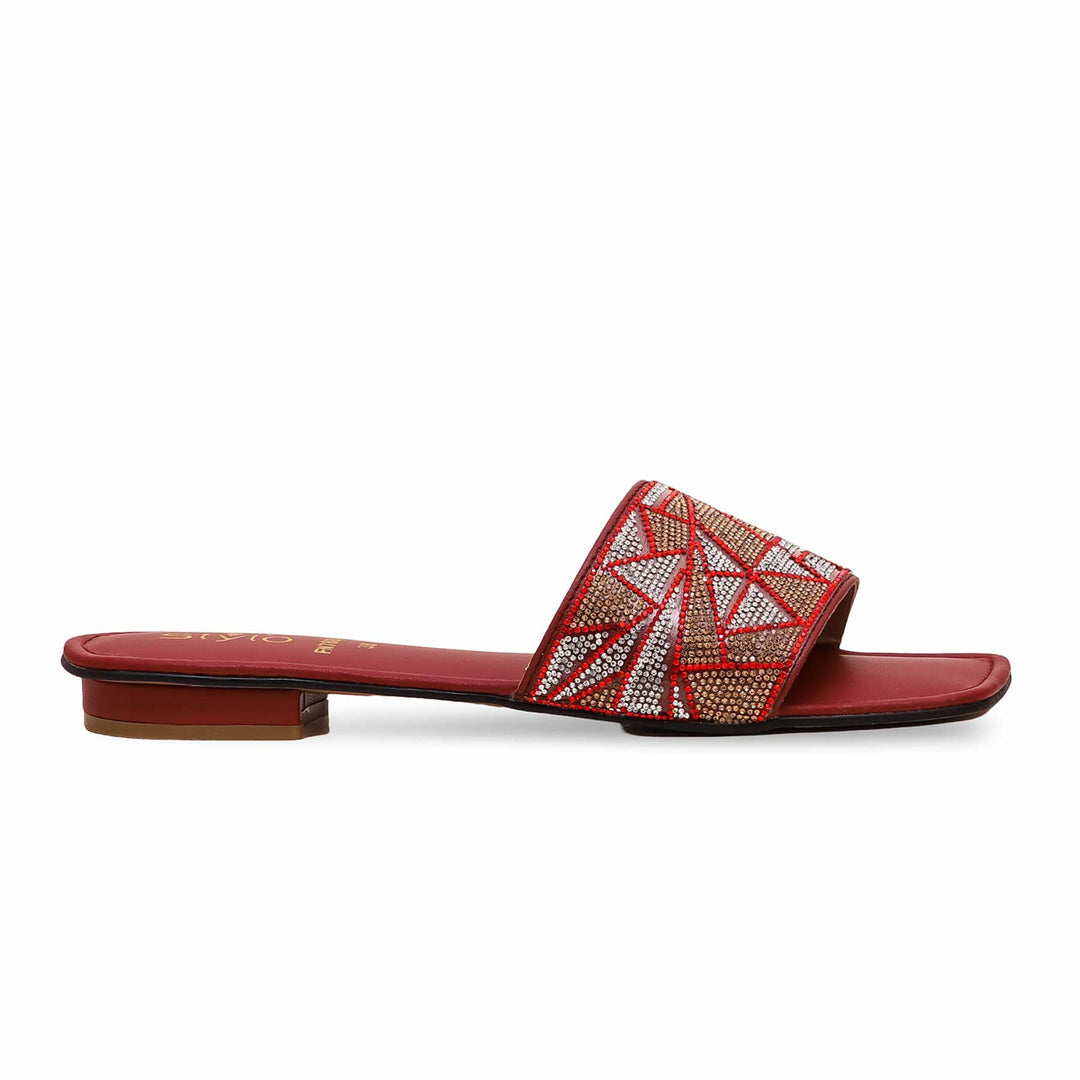 Maroon Fancy Slipper FN7803