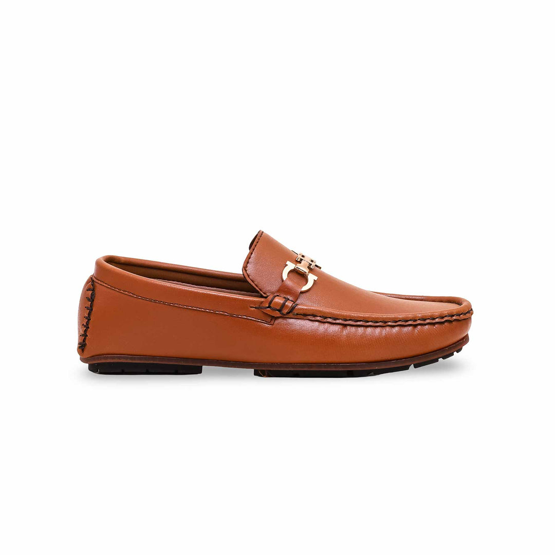 Boys Brown Formal Moccasin KD0825