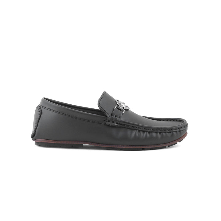 Boys Black Formal Moccasin KD0834