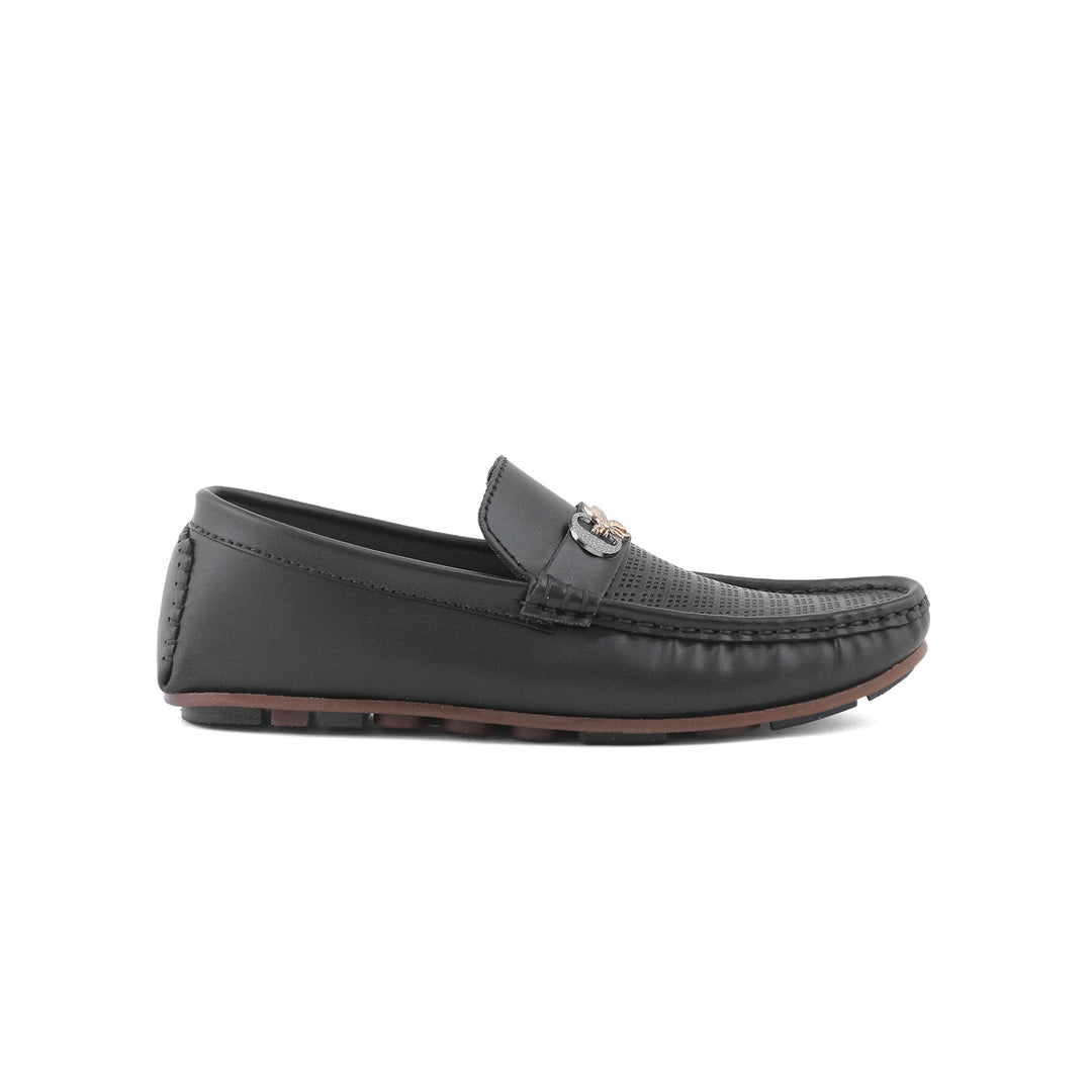 Boys Black Formal Moccasin KD0835