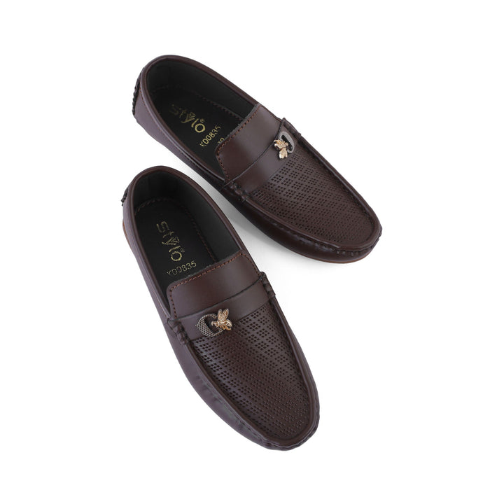 Boys Coffee Formal Moccasin KD0835