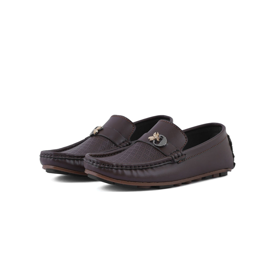 Boys Coffee Formal Moccasin KD0835