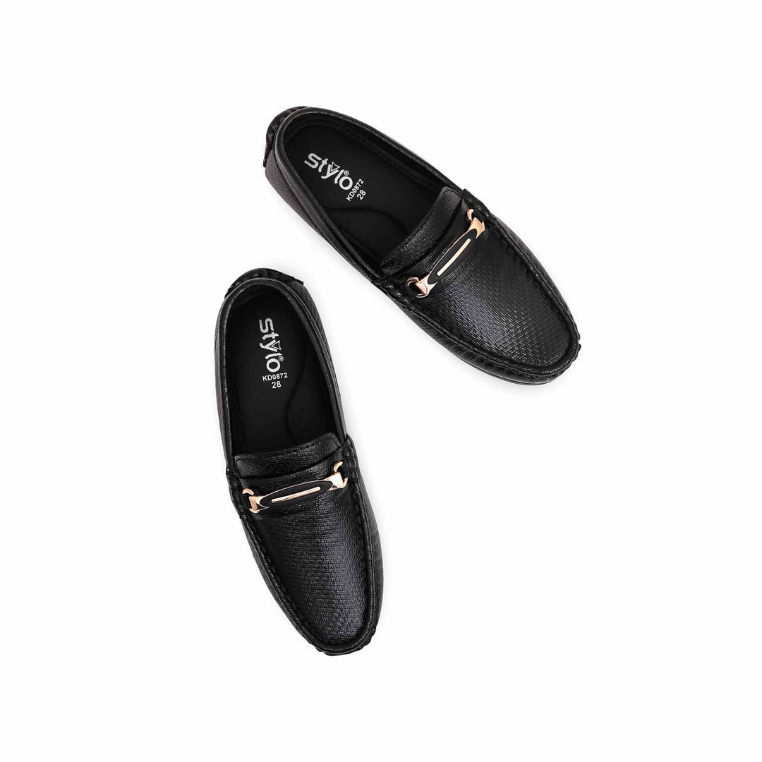 Boys Black Formal Moccasin KD0872