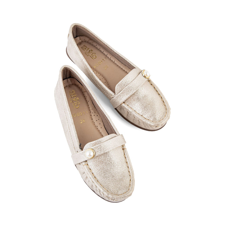 Girls Golden Formal Moccasin KD0911