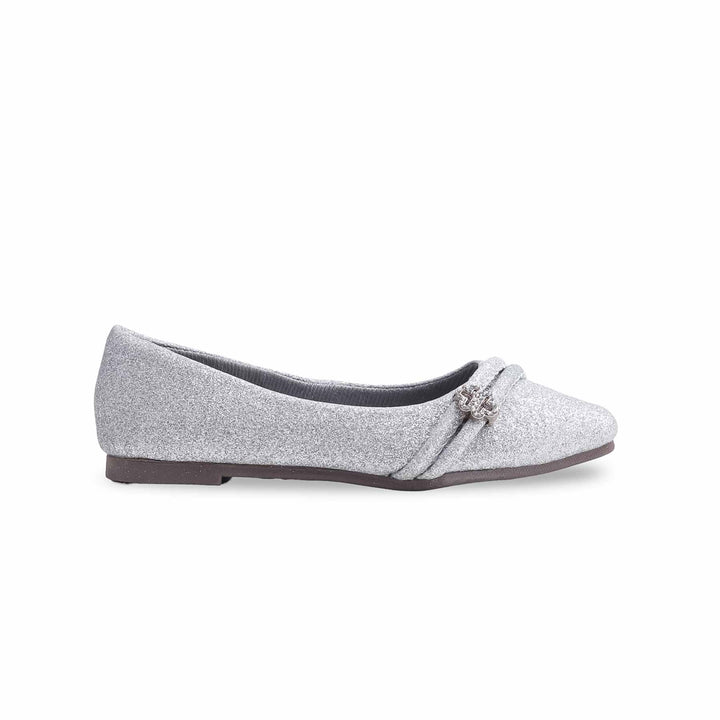 Girls Silver Fancy Pumps KD0915