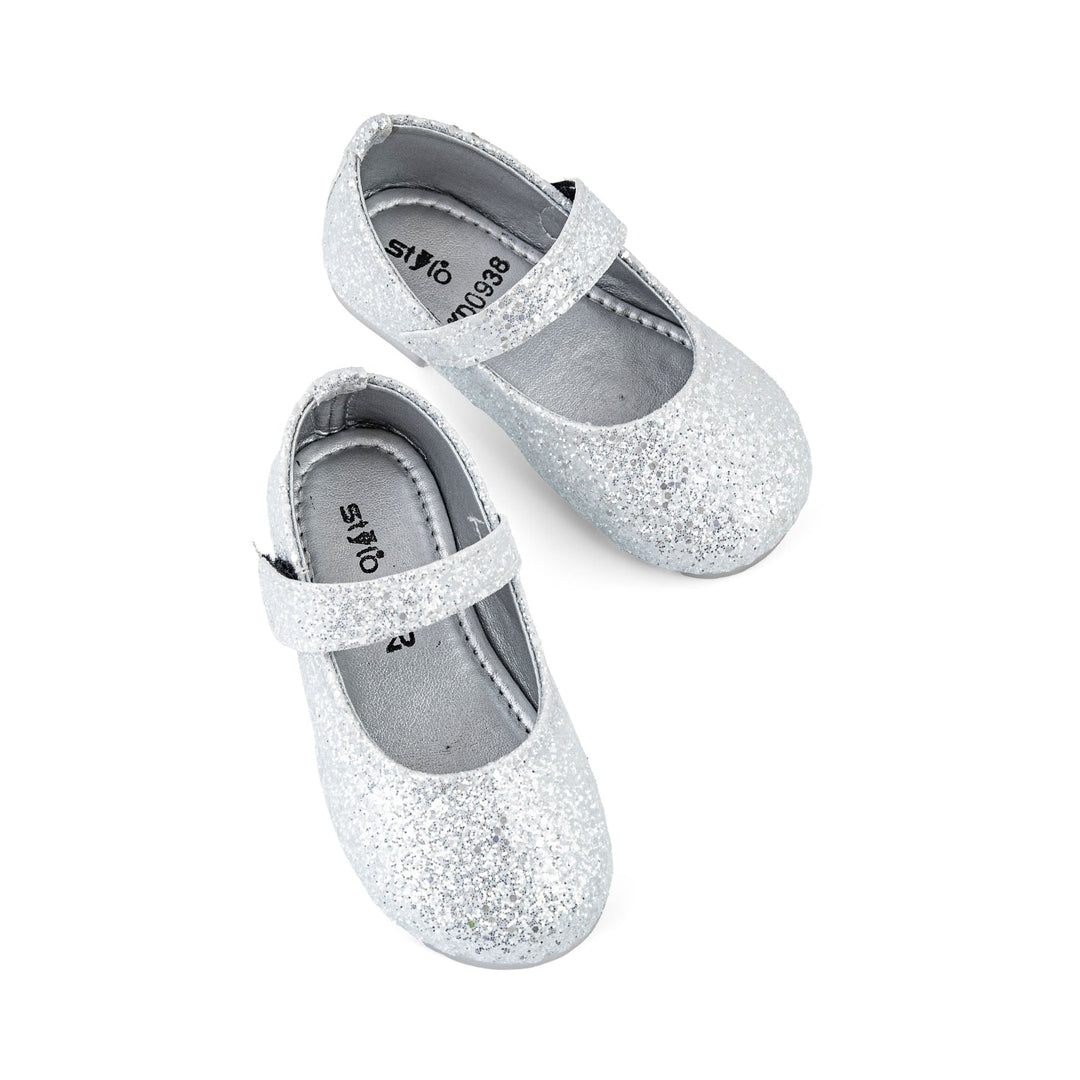 Girls Silver Fancy Pumps KD0938