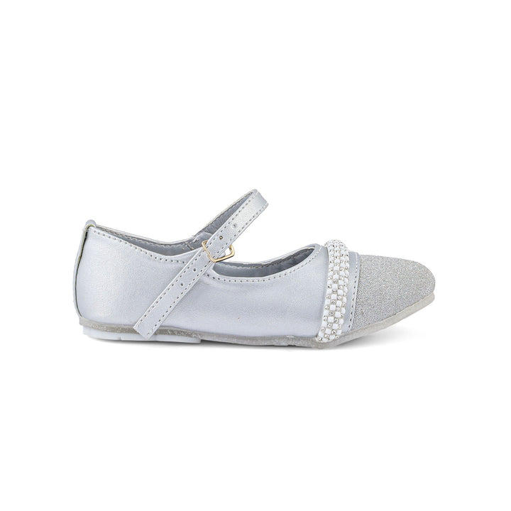 Girls Silver Fancy Pumps KD0953