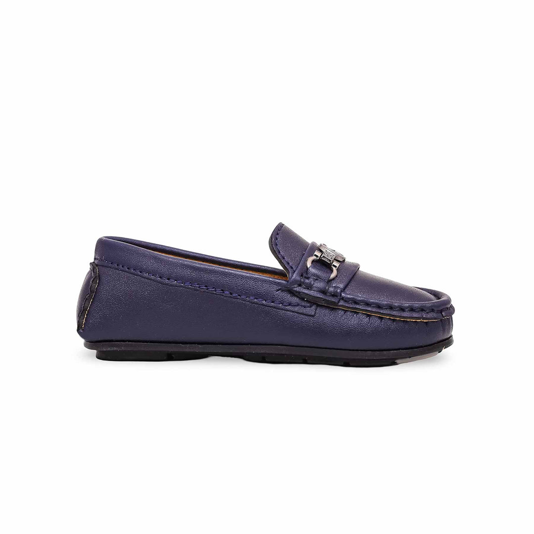 Boys Navy Formal Moccasin KD0982