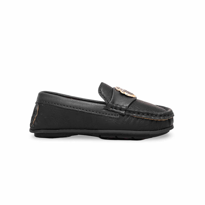 Boys Black Formal Moccasin KD0983