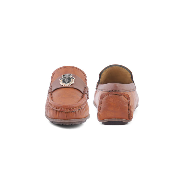 Boys Brown Formal Moccasin KD0983