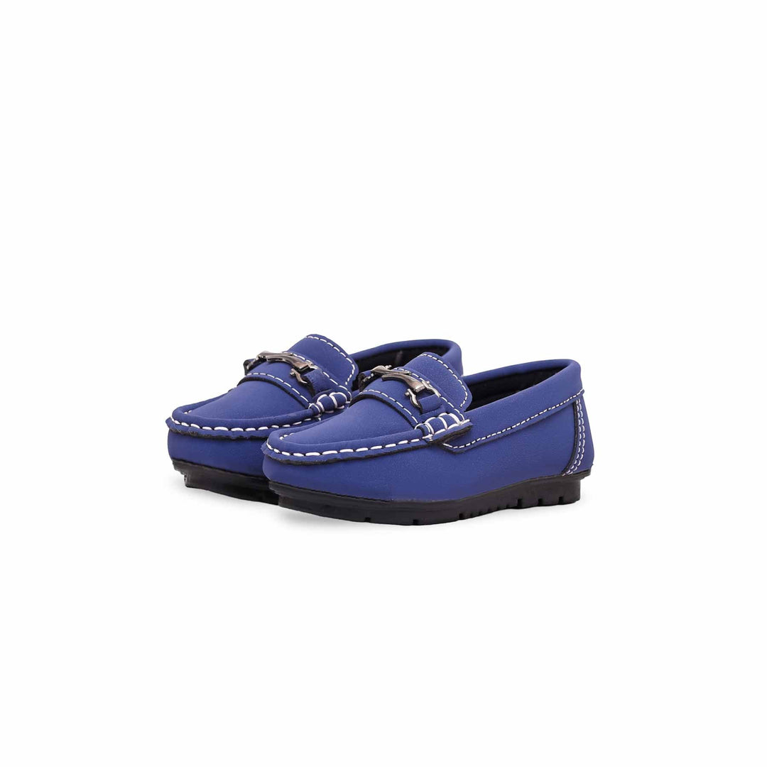 Boys Blue Formal Moccasin KD0991