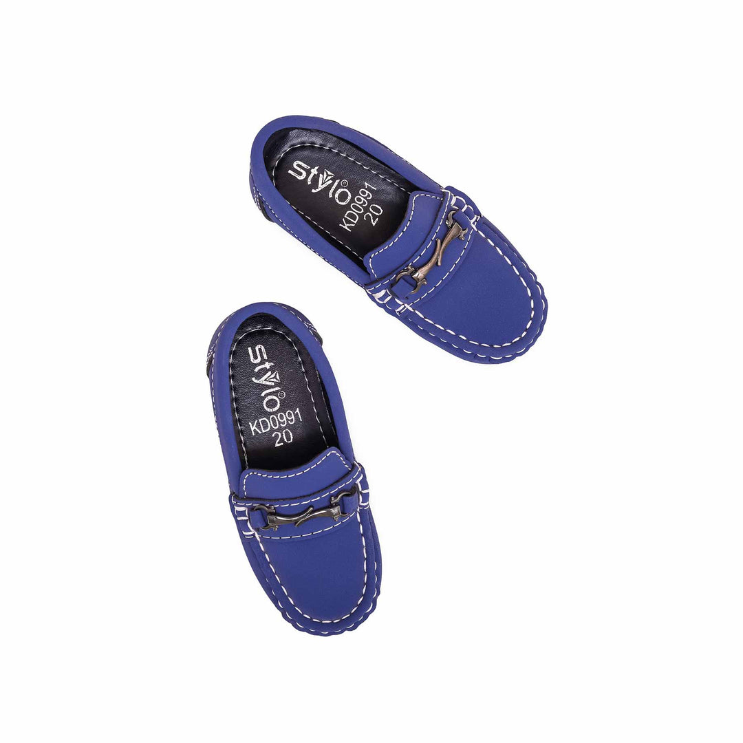 Boys Blue Formal Moccasin KD0991