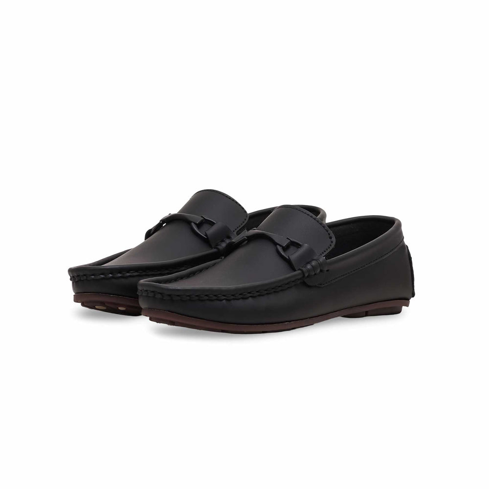 Boys Black Formal Moccasin KD0993