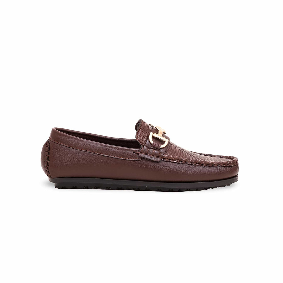 Boys Coffee Formal Moccasin KD0997