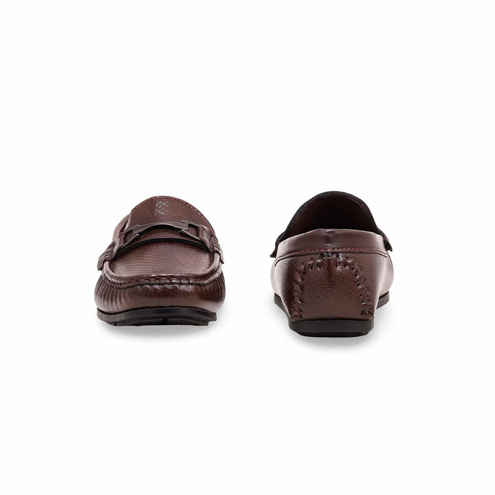 Boys Brown Formal Moccasin KD2193