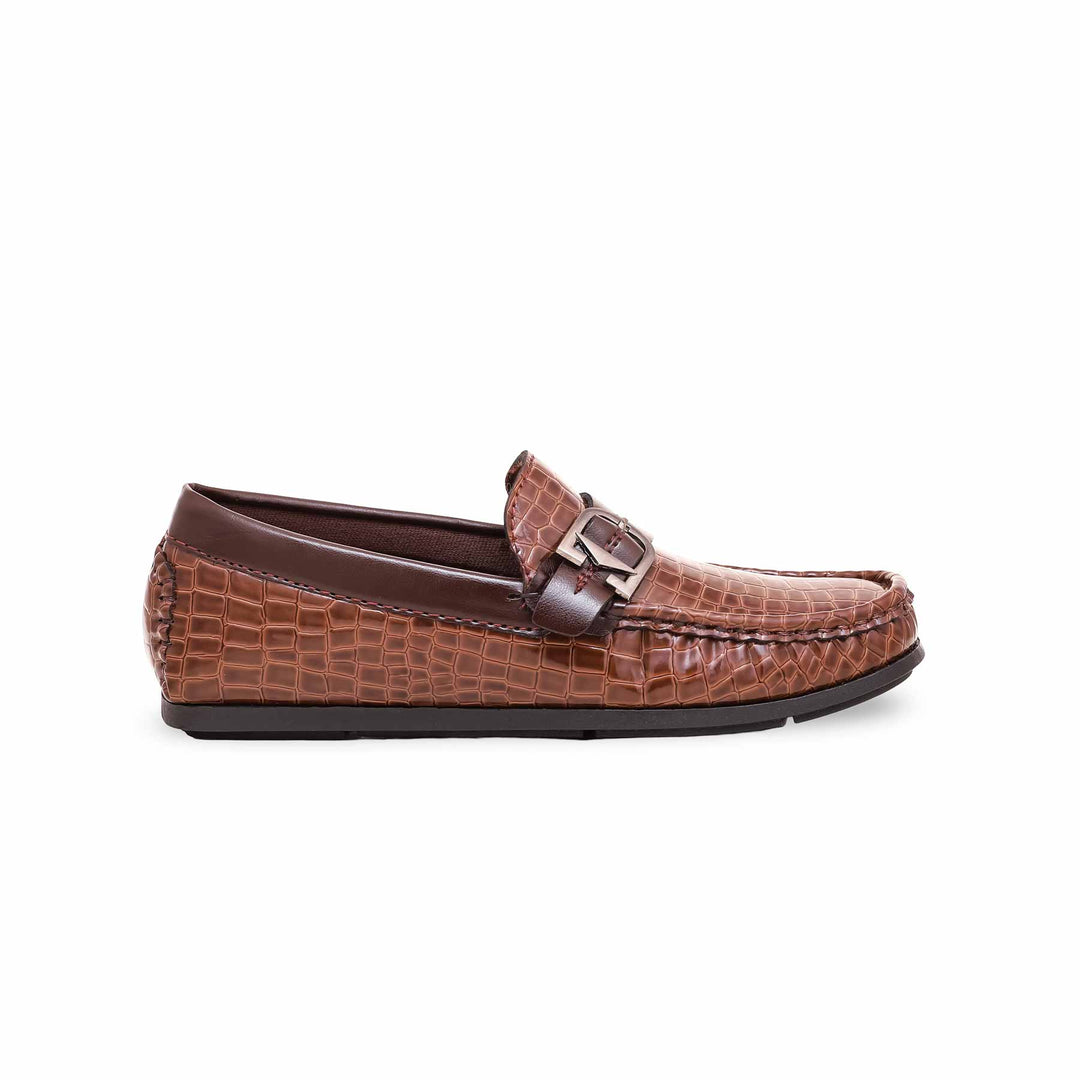 Boys Brown Formal Moccasin KD2195