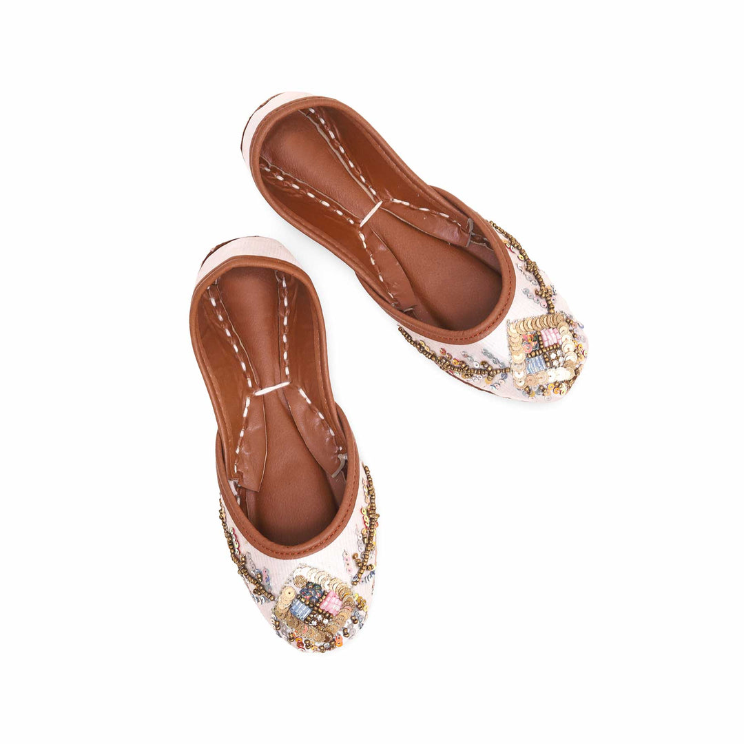 Girls White Fancy Khusa KD2246