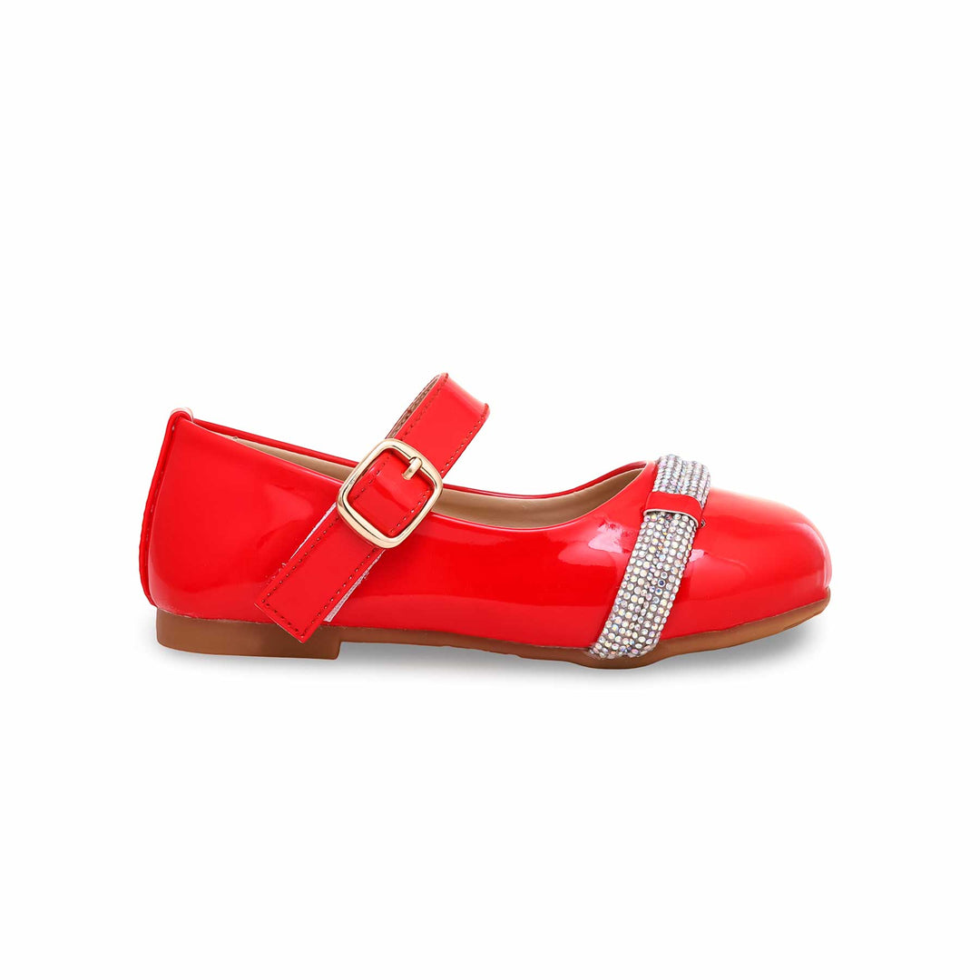 Girls Red Formal Pumps KD2267