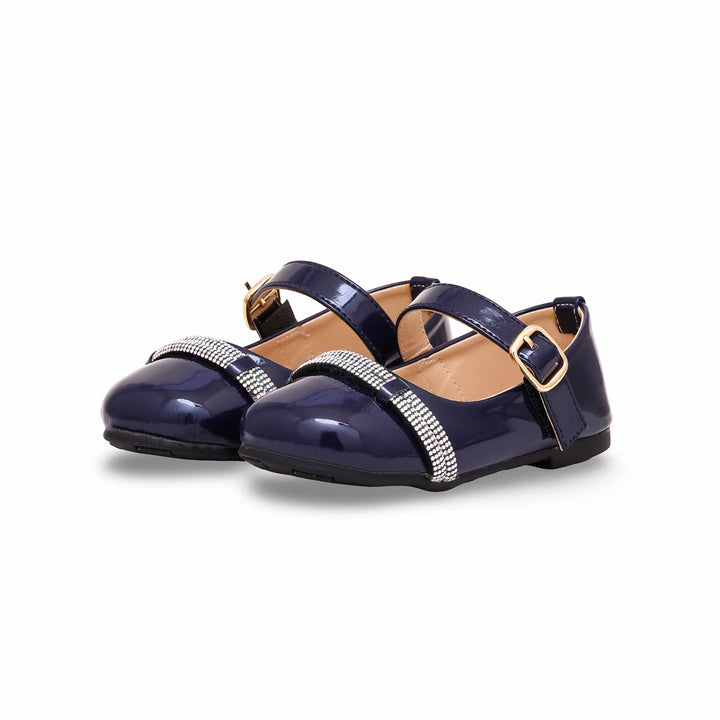 Girls Navy Formal Pumps KD2267