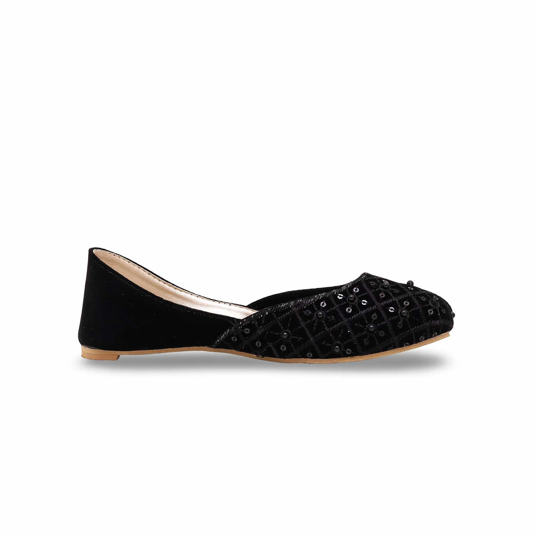 Girls Black Fancy Khusa KD2280