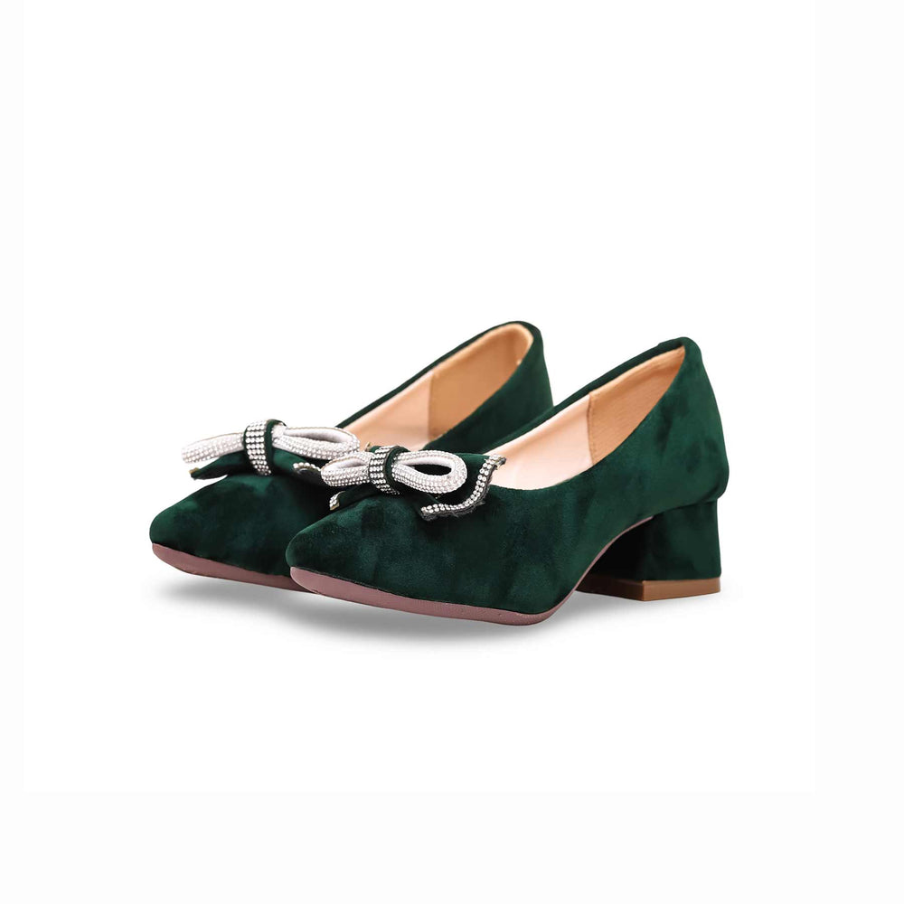 Girls Green Formal Pumps KD2292