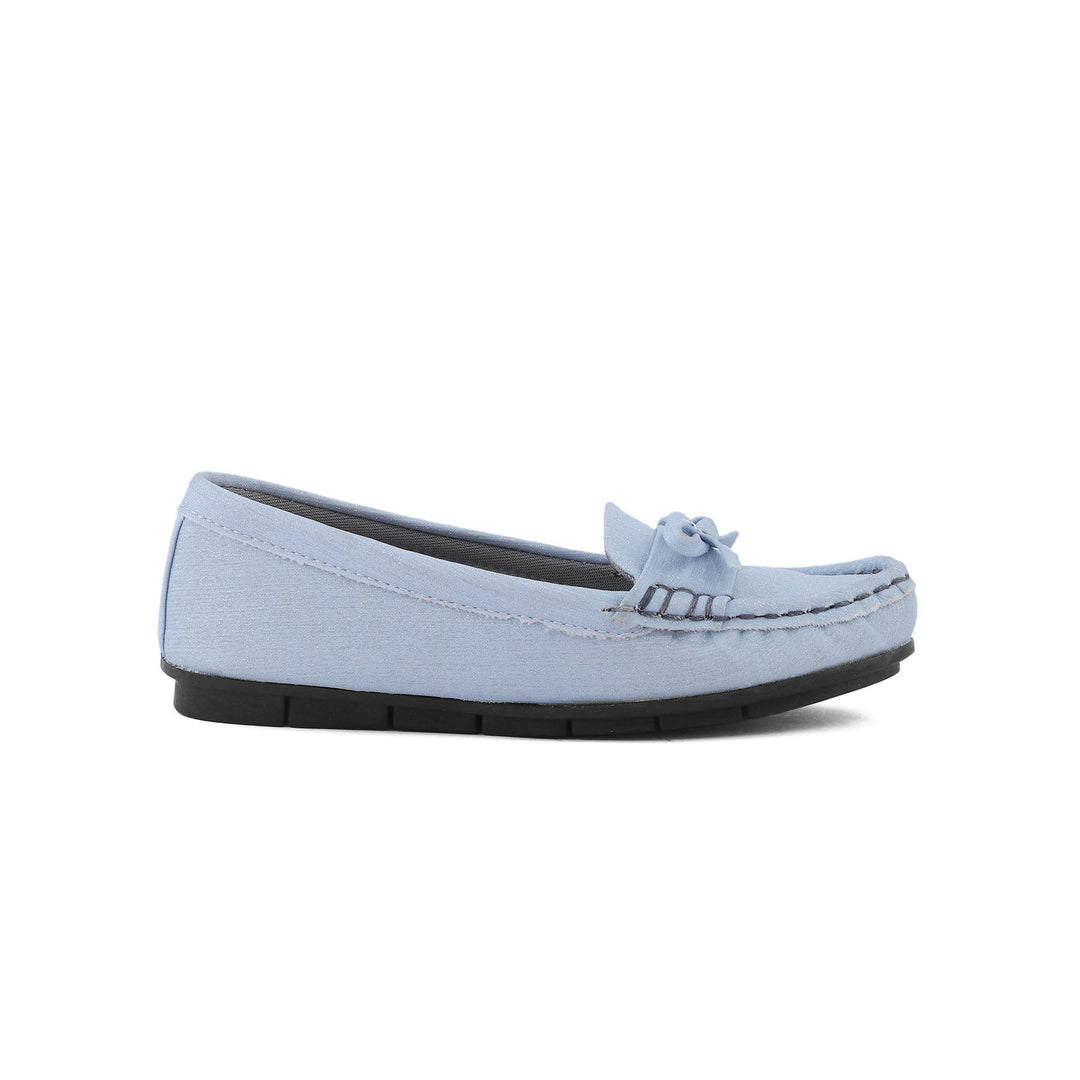 Girls Sky Blue Formal Moccasin KD2297