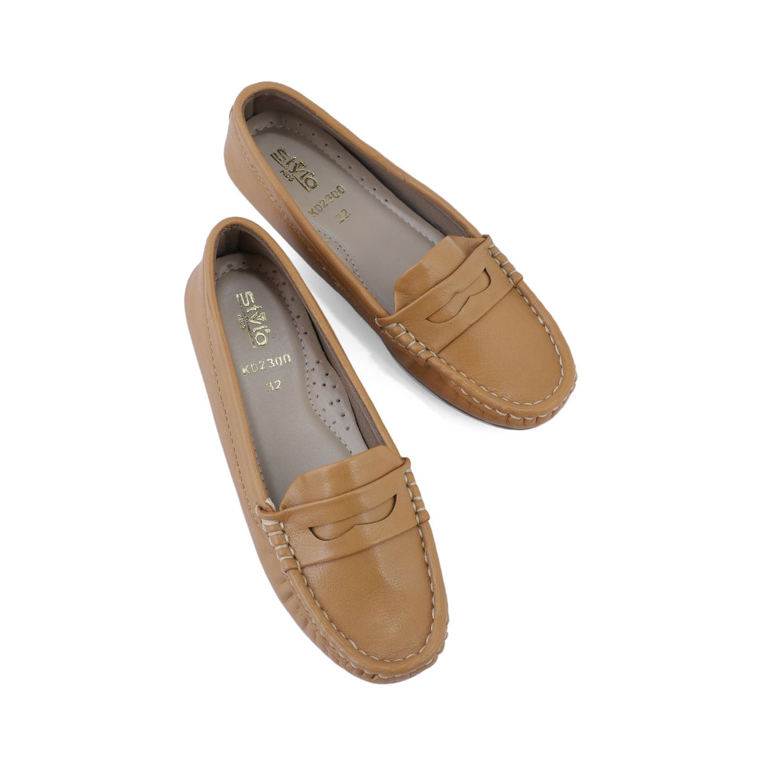 Girls Mustard Formal Moccasin KD2300