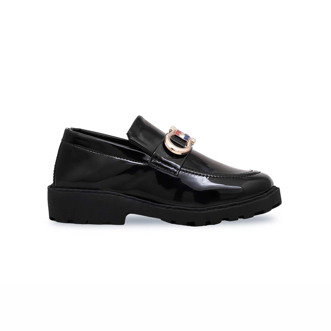 Boys Black Formal Moccasin KD2315