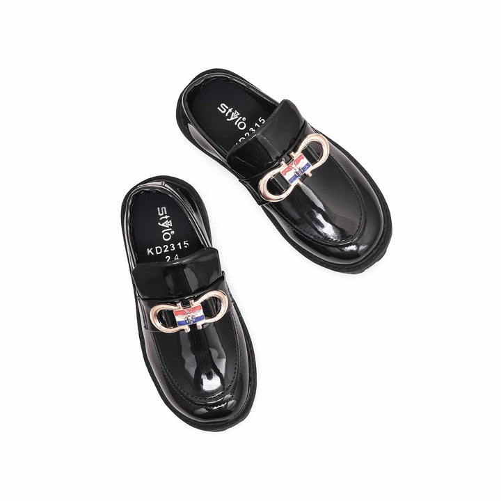 Boys Black Formal Moccasin KD2315