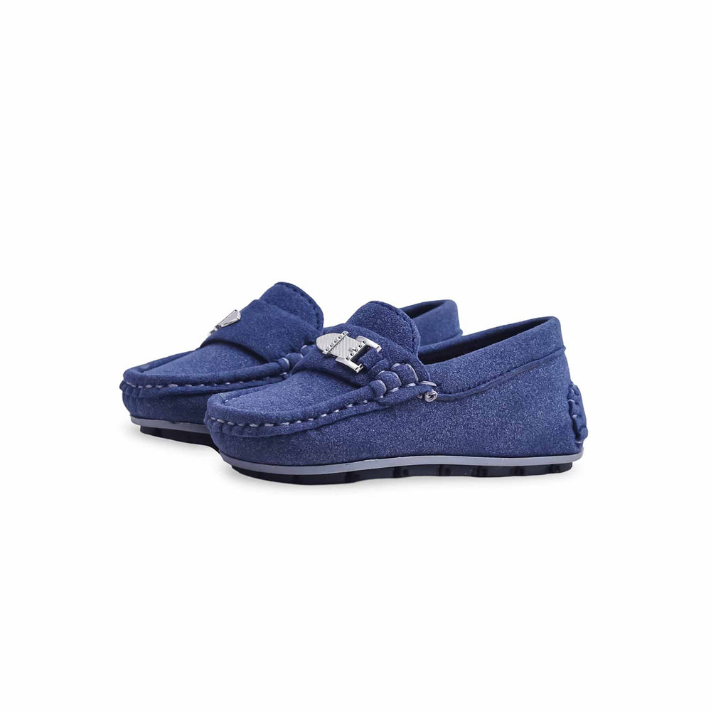 Boys Navy Formal Moccasin KD2321