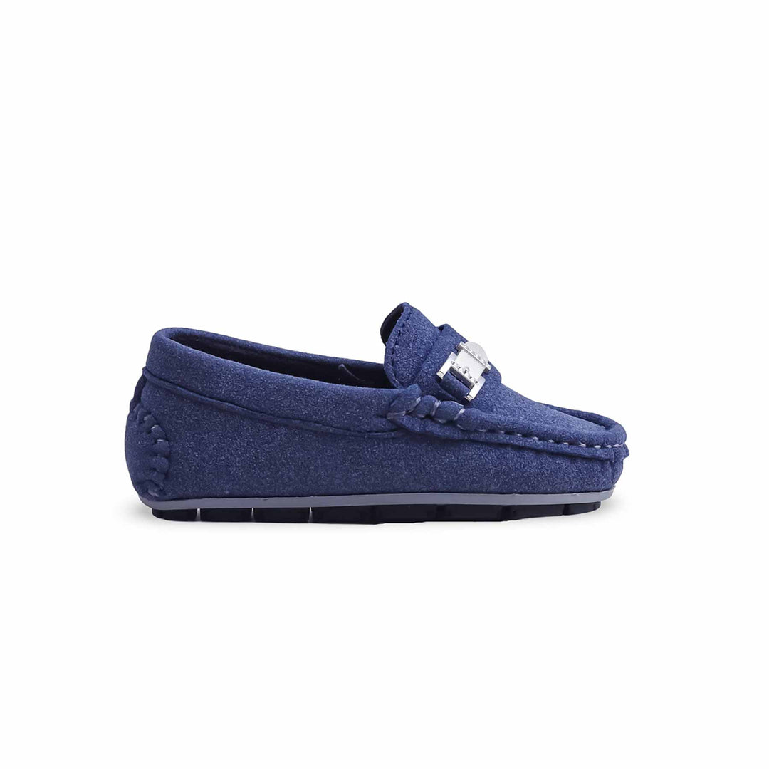 Boys Navy Formal Moccasin KD2321